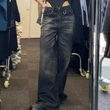 Vintage Black Wash Baggy Boyfriend Jeans-Outfit