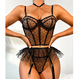 New Sex Suit Underwear Sexy And Lovely Female Net Gauze See-Through Condole Belt Super Skirt Women's Sex Suit-Outfit