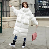 X-length Oversized Bomber Long Jacket Plus Size Woman Winter Cotton Coat Parka Women Korean Basic Jackets Outerwear Snow