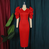 Hollow Slamwn Folding High-Waisted Banquet Event Evening Dress Dress Girl