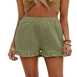 New Women's Shorts Burst Casual High-Waisted Cotton Straight