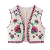 Embroidered Open Tao 2025 Vest National Style Summer Multi-Color Vest Women's