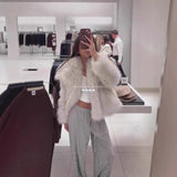New Autumn And Winter Fashion Fluffy Long Coat Imitation Fox Furry Pike
