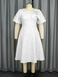 New Rose Clip Dress Commuter Three-Dimensional Flower A Dress