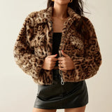 Faux Fur Leopard Jacket-Outfit