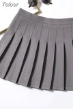 High Waist Short/Extended/Mid-length Skirts Vintage Solid Harajuku A-LINE Womens Korean Causal A-line Zipper Chic