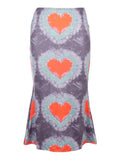 Tie-Dye Heart Wrap Midi Skirt-Outfit
