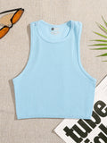 Toloer Hot Style Sports Yoga Top Nylon Fitness Running Moisture And Sweat-Breathing Seamless Knit Vest-Outfit