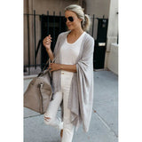Toloer Spot 2024 Autumn Winter New Cardigan In Long Loose Irregular Hem Coat Female-Outfit