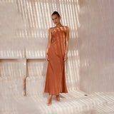 Spring And Summer New Sexy Solid Color Bodyless Sleeveless Back Temperament Dress