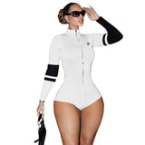 Knitted High-Collar Zipper Tight-Body Locomotive Hottie Fashion Women's