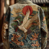 Trend 3D Digital Pattern Printing Fashion High Street Denim Jacket Men And