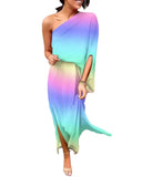 Independent Station Sexy And Popular Style Oblique Shoulder Single-Sleeved Dress For Women-Outfit