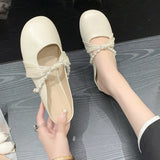 Toloer Half Slippers Female Spring Outside Wear 2024 Fairy With Skirt French Half Support Single Shoes Pregnant Women Flat Muller Cool Drag-Outfit