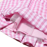 Pink Plaid Mini Dress-Outfit