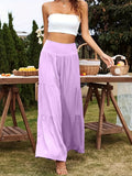 Summer Leisure Wide-Legged Cotton Pop High-Waisted Loose Trousers Women's