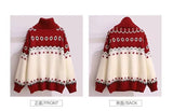 Autumn and Winter Turtleneck Christmas New Year Sweater Women Winter Thickened Outer Wear Loose and Lazy Style Western