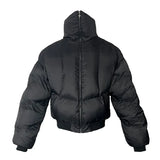 Design Black Armor Warm Winter Coat Deconstructed Oversize Neutral Style Men And Women's Same Cotton