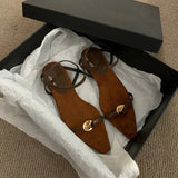 Sandals Women Wear A New Korean Version Of The French Style Soft Dress Black Roman Shoes In The