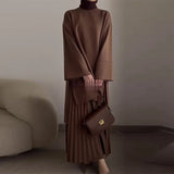 Summer New Women's Round Collar Loose Casual Top Retro Temperament Skirt Suit