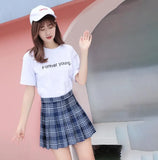 Plaid Skirt Plus Size Mini Skirts Womens 2020 High Waisted Falda plisada Harajuku Style School Uniform Shirt Big