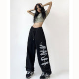 Winter Trend Casual Sweatpants H-Pham Draw Rope Trousers Jazz Dance Dance Printed