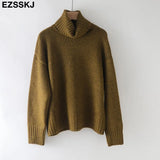 autumn Winter casual cashmere oversize thick Sweater pullovers Women 2021 loose Turtleneck women's sweaters