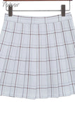 Sweet Women Pleated Skirt Fashion Plaid A-Line Mini High Waist Chic Skirt Kawaii Summer Casual Ladies Plaid