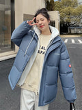 Winter Women Down Jacket Oversize Loose Hooded Female Puffer Jackets Short Padded Solid Womens Down Parka Warm