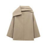 Homemade New Women's Dresses With Scarf Round-Neck Long-Sleeved Coat