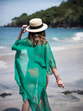 Chiffon Wrinkled Beach Shawl Bikini Swimsuit
