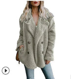Autumn Winter Warm Women's Faux Fur Jacket plush Coat artificial fluffy fleece optional Plus Size S-5XL Jacket Female