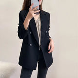 Toloer Small Suit Jacket Female 2024 New Autumn Korean Version Of The British Wind Loose Temperament Foreign Fashion-Outfit