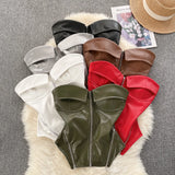Locomotive Pure Hot Girl Breast Vest Autumn Zipper Short Design Sense Niche Beautiful Blouse