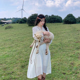 Retro Embroidery Dress Yunnan Travel Holiday Ethnic Wind Sunscreen Dress Autumn Long Sleeves-Outfit