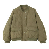 New Cotton Suit Loose Quilted Pilot Jacket 4088246-Outfit