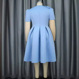 T900l Dical Collar Bow Dress Loose Comfortable Big Skirt A Dress