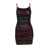 Toloer Summer Women's Solid Color Sexy Fashion Temperament Slim Waist Backenders Dress-Outfit