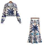 Women's Long-Sleeved Positioning Flower Shirt 5530