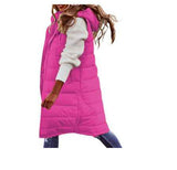 Casual Solid-Colored Hooded Sleeveless Sleeveless Vest Coat
