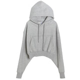 Basic Solid Hooded Tracksuit Set-Outfit