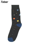 Funny Chilli Space Poker Pattern Socks Men Japanese Style Harajuku Happy Socks Casual Comfort Skateboard Hip Hop