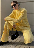 Winter Elegant Knit Top and Pants