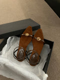 Sandals Women Wear A New Korean Version Of The French Style Soft Dress Black Roman Shoes In The