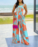 Independent Station Popular Style New Trend Printing Fashion One-Piece Trousers-Outfit