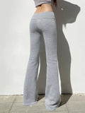 Base Solid Color High-Rise Micro-Speakers Roll Waist Wide Waist Thin Leisure Sweating