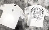 Summer Demon Cross Print Short-Sleeved T-Shirt Stranded Trousers Round Collar Men's Top