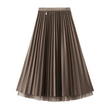 Wear 100-Fold Skirt Half Body Autumn And Winter Large-Size A Skirt 2025 New Belly Skirt