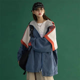 Oversized Reverse Hooded Jacket-Outfit