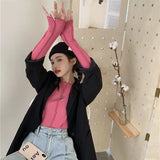 Skintight Sexy Women Blouse Korea Shirt Bottoming Tops Soft Knitted Female Shirts Blue Rose Spring Blouses Blusa